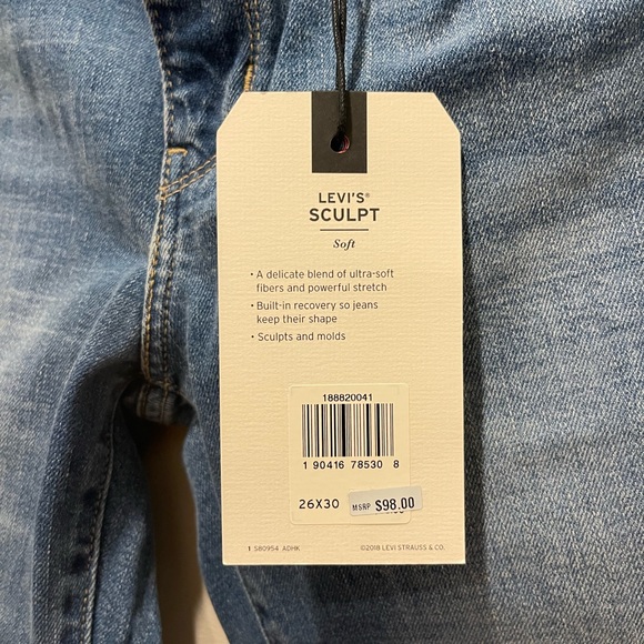 Levi’s high rise skinny distressed jeans 26 - Picture 3 of 6